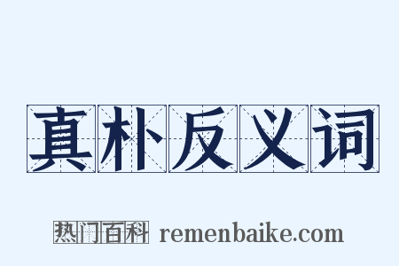 真朴反义词是什么意思的图片